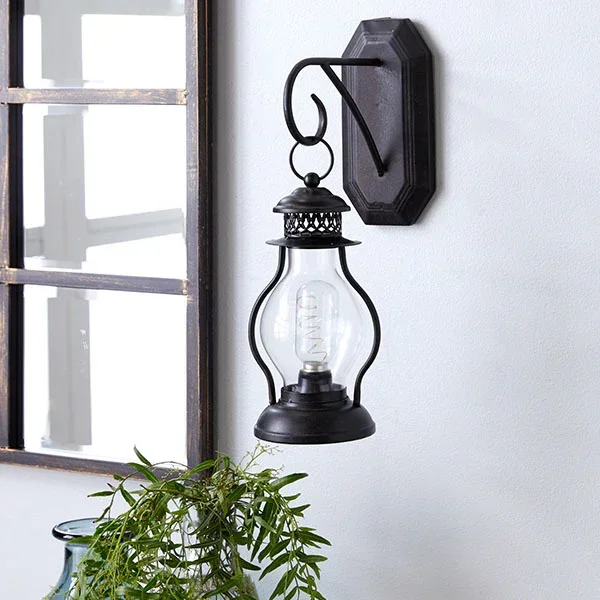 LED Lantern with Wall Bracket – Decor Steals