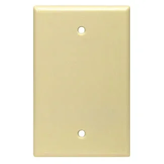 Leviton 1-Gang No Device Blank Wall Plate Midway Size Thermoplastic Nylon Box Mount Black (PJ13-E)