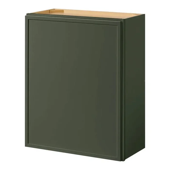 Leyton 24 in. W x 12 in. D x 30 in. H Ready to Assemble Plywood Slim Shaker Wall Kitchen Cabinet in Fern Green