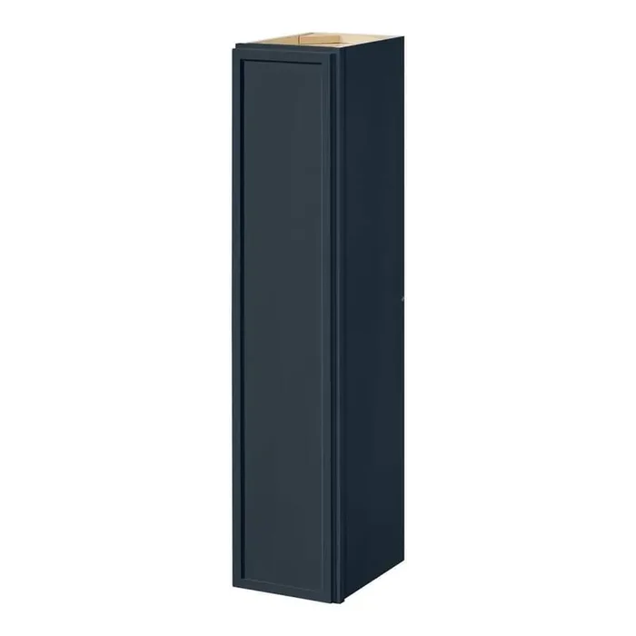 Leyton 9 in. W x 12 in. D x 42 in. H Ready to Assemble Plywood Slim Shaker Wall Kitchen Cabinet in Ink Blue