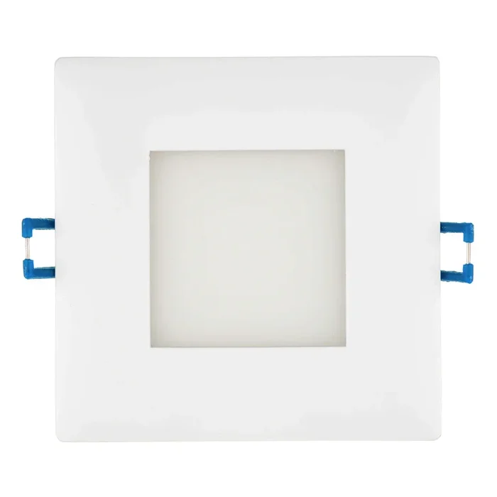 Lotus LED Lights 4 Inch Square Super Thin 13.5W LED 3000K White 110 Degree 850Lm Type IC Airtight Wet Locations Energy Star 80 CRI (LL4S-30K-WH)
