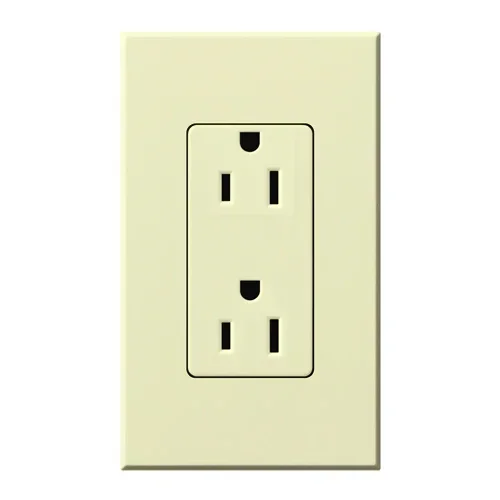 Lutron Architectural 15A Receptacle Tamper-Resistant Almond (NTR-15-TR-AL)