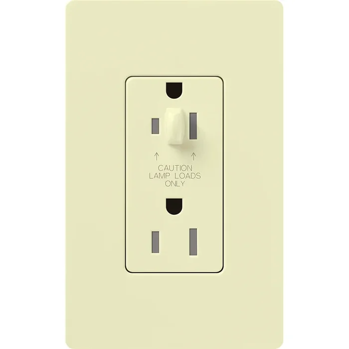 Lutron Architectural 20A Receptacle Half Dimmable Tamper-Resistant Almond (NTR-20-HDTR-AL)
