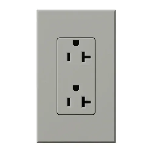 Lutron Architectural 20A Receptacle Tamper-Resistant Gray (NTR-20-TR-GR)