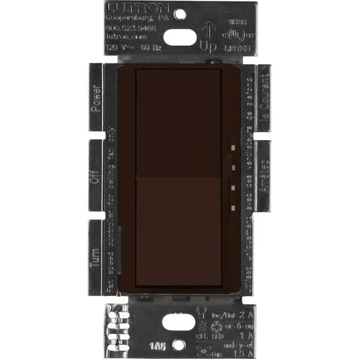 Lutron Diva 1.5A/120W Fan/Light Single-Pole Brown (DVFSQ-LF-BR)
