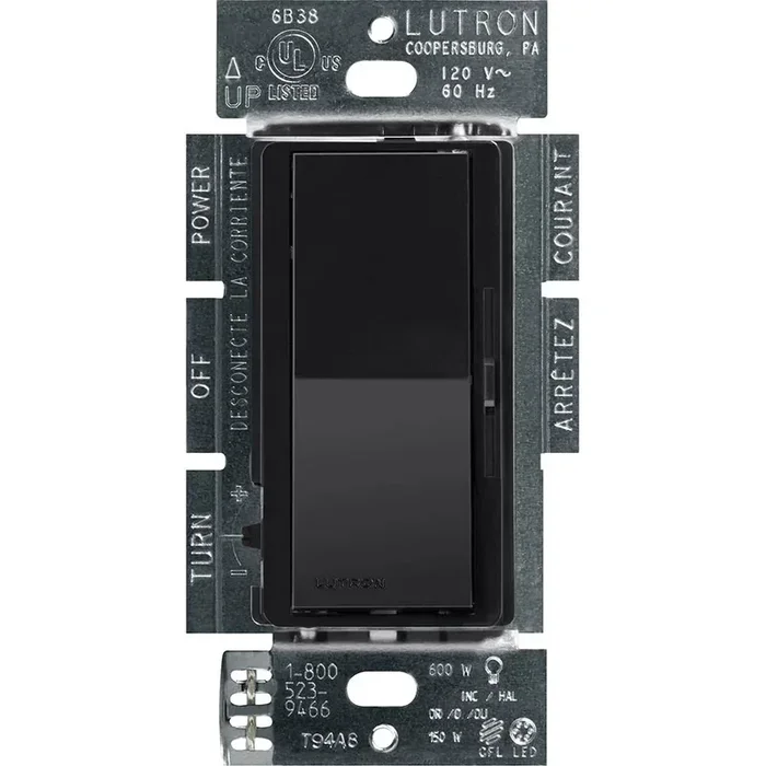 Lutron Diva 150W LED 3-Way Black Clamshell (DVCL-153PH-BL)