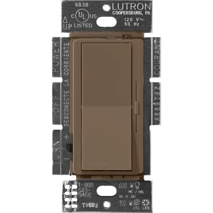 Lutron Diva 300W Electronic Low-Voltage Dimmer Single-Pole 120V Espresso (DVSCELV-300P-EP)