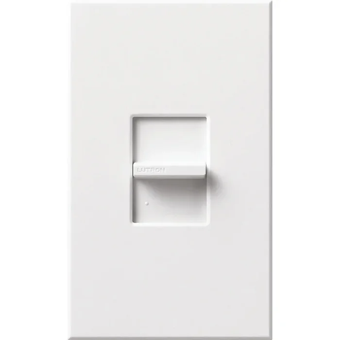 Lutron Novat 277V 800W Magnetic Low Voltage Single-Pole Slide-To-Off Dimmer White (NTLV-1000-277-WH)