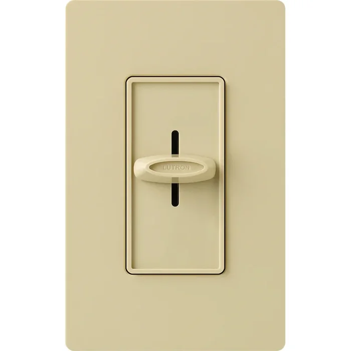 Lutron Skylark 1000W Single-Pole Slide-To-Off Dimmer Ivory Clamshell (S-1000H-IV)