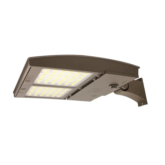 Maxlite 113120 M Series Area Flood Wattage/CCT Selectable 100W/125W/150W 3000K/4000K/5000K Changeable Lens Type V Square/Flood Wide Bronze Flexible Arm Mount (M150UC5S-WCSBFCR)