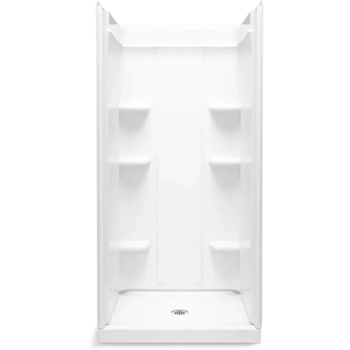 Medley 36 in. W x 75.5 in. H Vikrell Alcove Shower Wall Surround in White