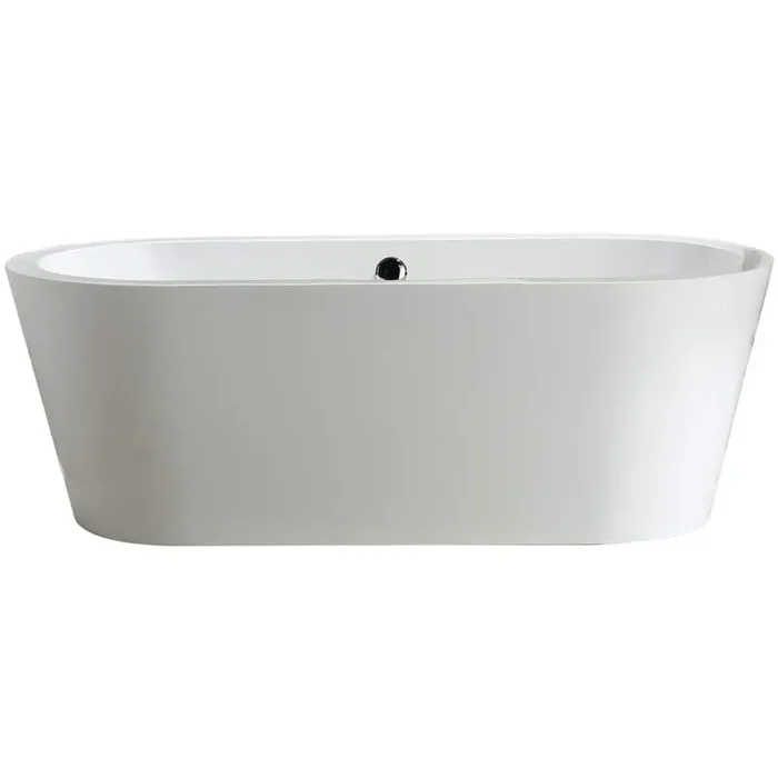 Melania 5.6 ft. Acrylic Flatbottom Non-Whirlpool Bathtub in White