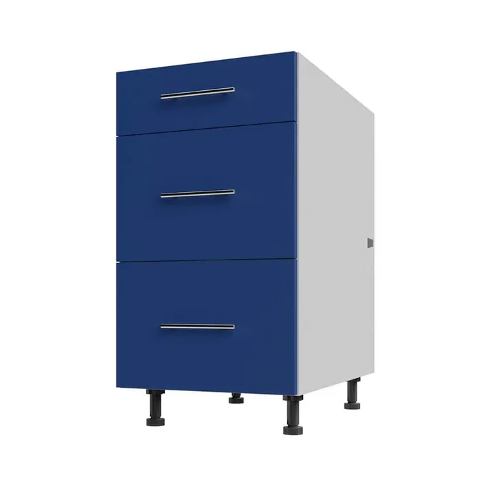 Miami Weatherboard 18 in. X 27 in. X 34.5 in Outdoor Base Cabinet 3 Drawer in Reef Blue Matte