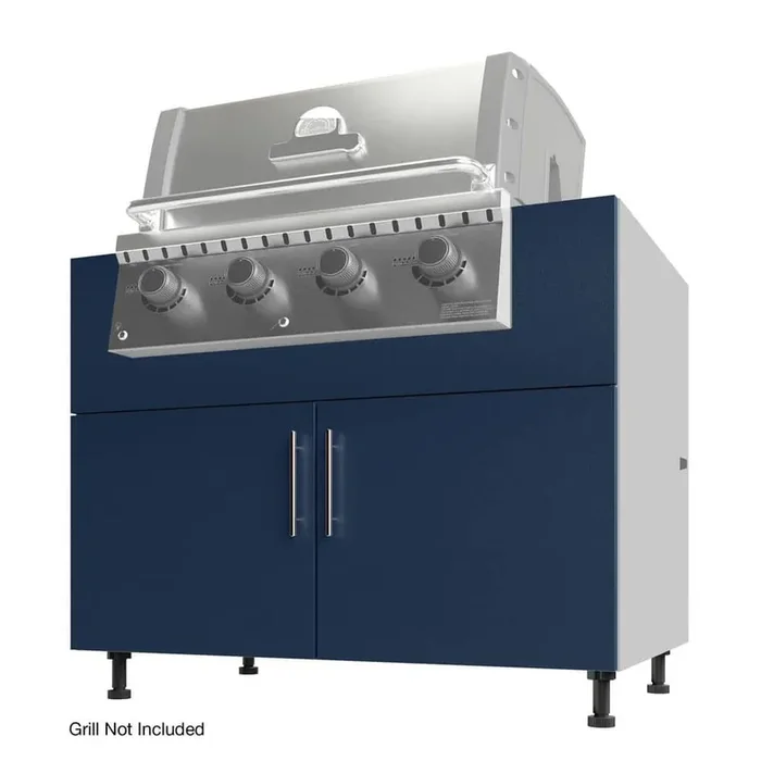 Miami Weatherboard 42 in. X 27 in. X 34.5 in Outdoor Base Cabinet Grill in Sapphire Blue Matte