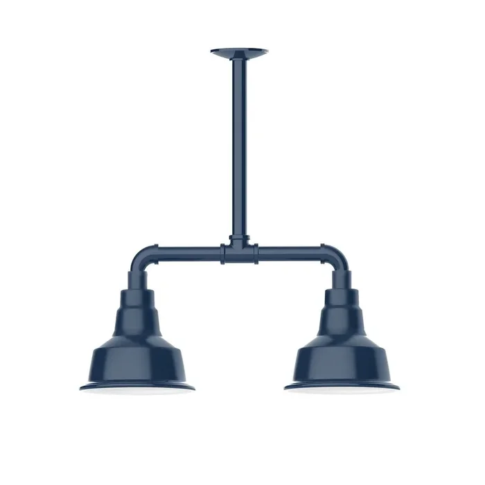 Montclair Light Works – MSB180-50-G06 – Two Light Pendant – Warehouse – Navy – MSB18050G06