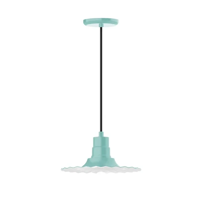 Montclair Light Works – PEB158-48-C02-G06 – One Light Pendant – Radial – Sea Green – PEB15848C02G06