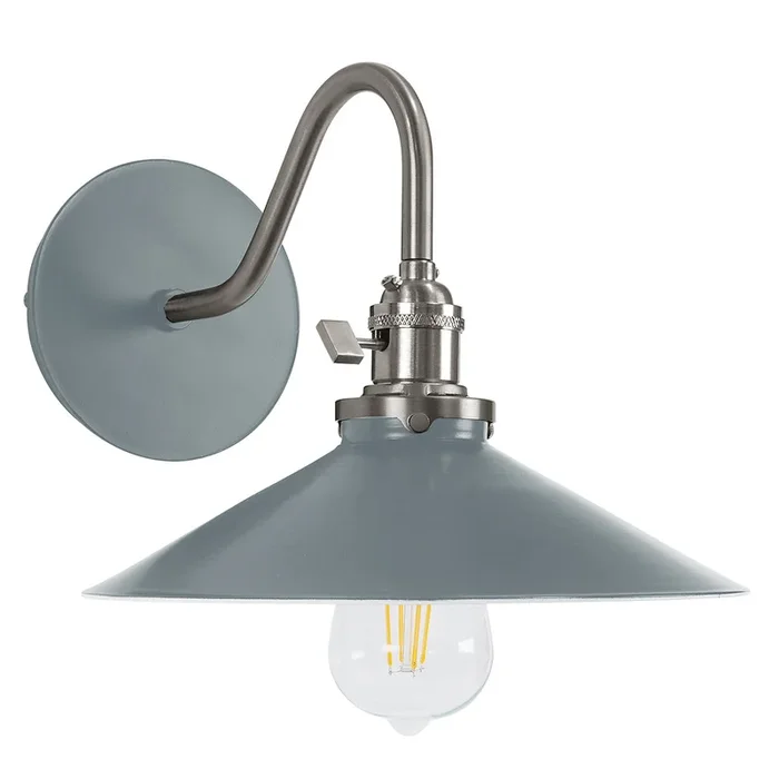 Montclair Light Works – SCL404-40-96 – One Light Wall Sconce – Uno – Slate Gray w/Brushed Nickel – SCL4044096