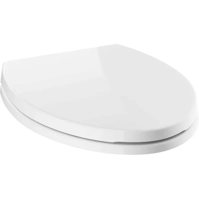 Morgan Slow-Close Elongated Toilet Seat with No Slip Bumpers in White
