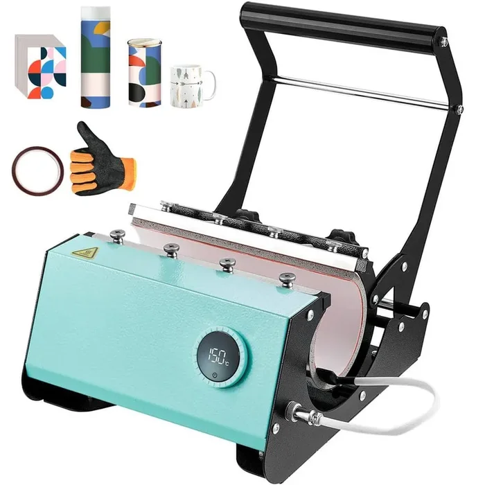 Mug Heat Press Machine for 11-30 oz. Tumblers, Sublimation Transfer Straight Skinny Tumblers, Includes Heat-Resistant