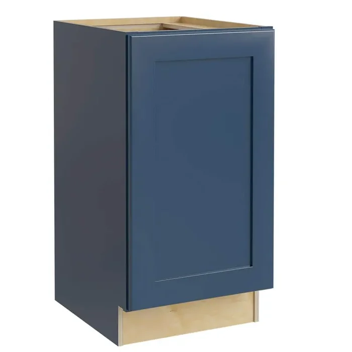 Newport 12 in. W x 21 in. D x 34.5 in. H Assembled Plywood Full Height Door Base Bath Cabinet in Mythic Blue RH