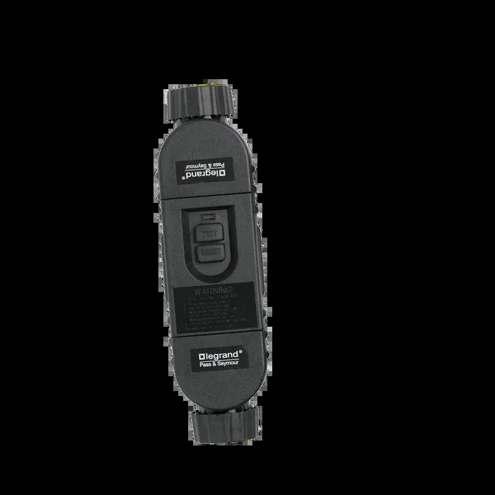 Pass and Seymour 20A Portable GFCI In-Line Field-Wireable Manual Reset Black (2097FFMBK)