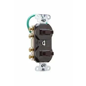 Pass And Seymour Combination 2 Switches 3-Way 15A 120/277V Ivory (693IG)