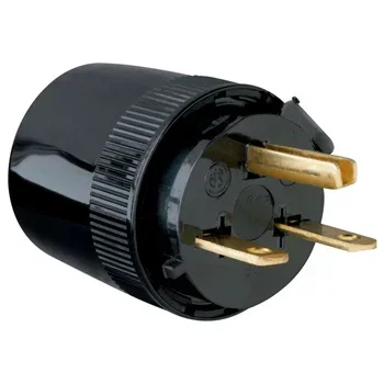 Pass And Seymour Straight Blade Plug 3-Way 15A 250V Dead Front (5666BK)
