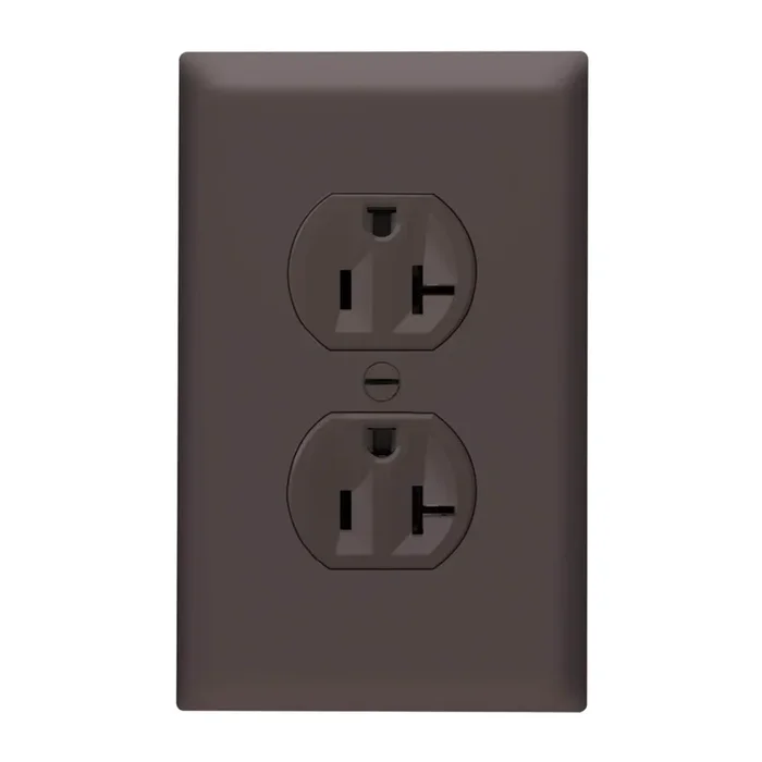 Pass and Seymour Tamper-Resistant Duplex Receptacle 20A 125V Self-Grounding Brown (3232TR20S)