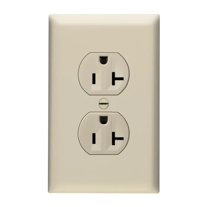 Pass and Seymour Tamper-Resistant Duplex Receptacle 20A 125V Self-Grounding Light Almond (3232TR20SLA)