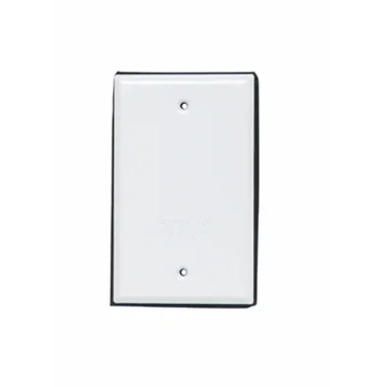Pass And Seymour Weatherproof Cover 1-Gang Blank With Gasket White (WPB1W)