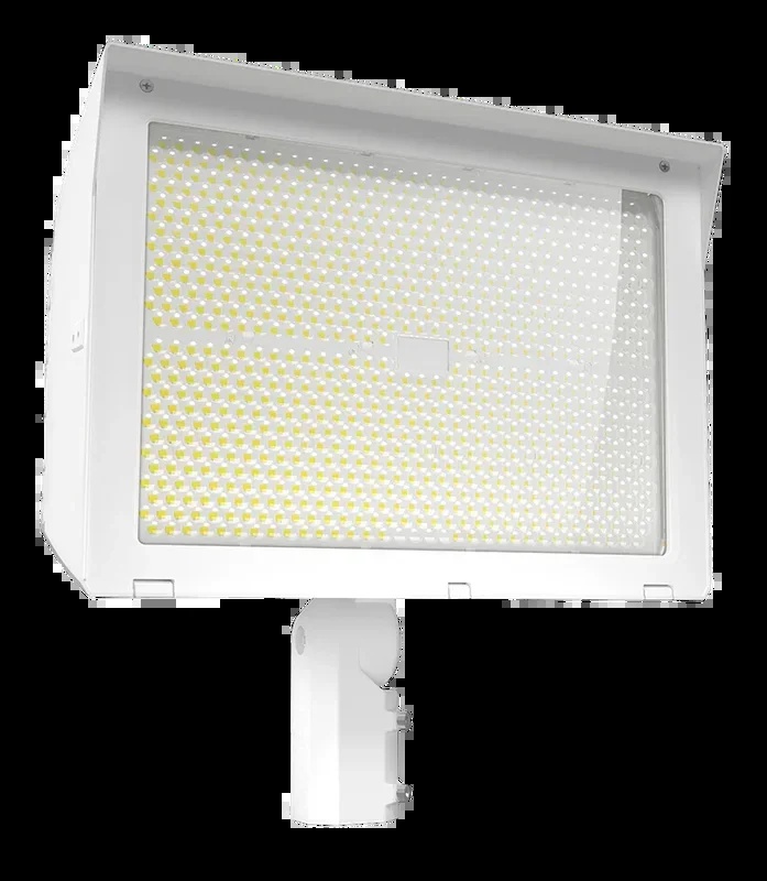 RAB X22 LED Floodlight Wattage/CCT Selectable 500W/450W/420W/380W 3000K/4000K/5000K 7Hx6V Slipfitter And Trunnion 480V Photocell White (X22-500W/480)