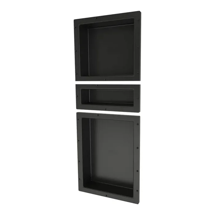 Redi Niche 16 in. x 40 in. Triple Shower Niche Set in Black