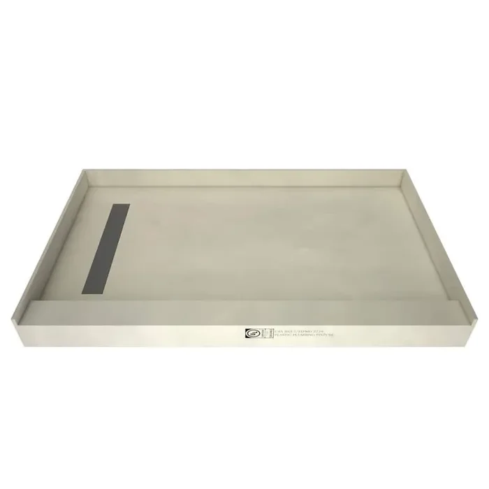 Redi Trench 30 in. x 60 in. Single Threshold Shower Base with Left Drain and Solid Brushed Nickel Trench Grate