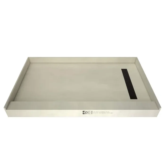 Redi Trench 30 in. x 60 in. Single Threshold Shower Base with Right Drain and Oil Rubbed Bronze Trench Grate