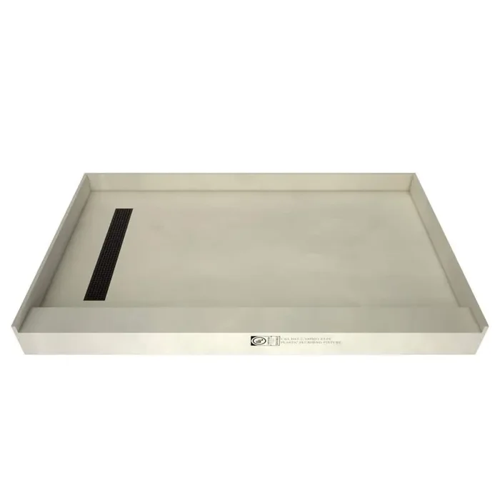 Redi Trench 42 in. x 60 in. Single Threshold Shower Base with Left Drain and Oil Rubbed Bronze Trench Grate