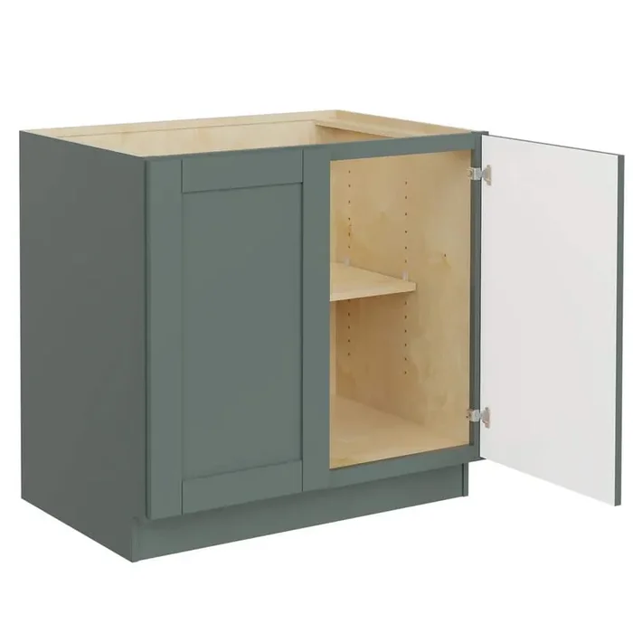 Richmond Aspen Green 34.5 in. H x 36 in. W x 24 in. D Plywood Laundry Room Sink Base Cabinet with 1 Shelf