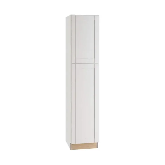 Richmond Verona White Plywood Shaker Ready to Assemble Pantry Kitchen Cabinet Soft Close 18 in W x 24 in D x 90 in H