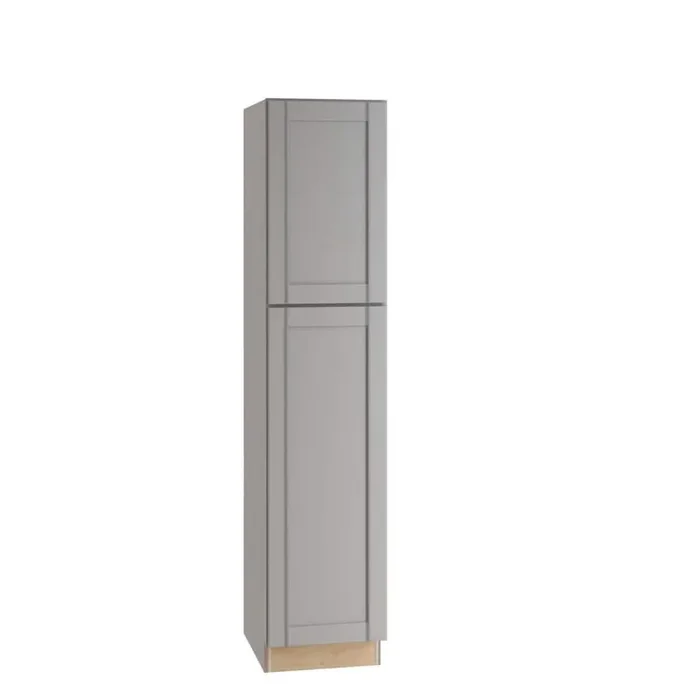 Richmond Vesuvius Gray Plywood Shaker Ready to Assemble Pantry Kitchen Cabinet Soft Close 18 in W x 24 in D x 96 in H