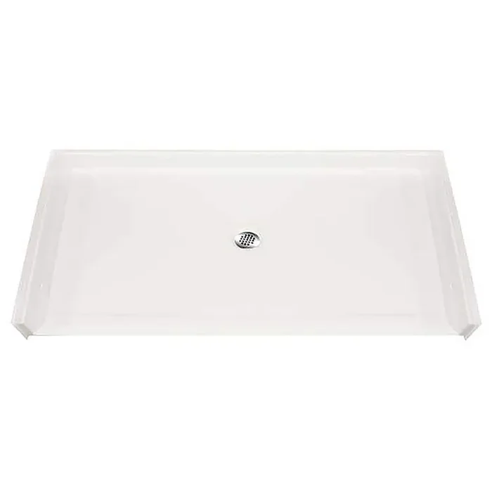 Roll-In 44 in. x 50 in. Single Threshold Shower Base in White