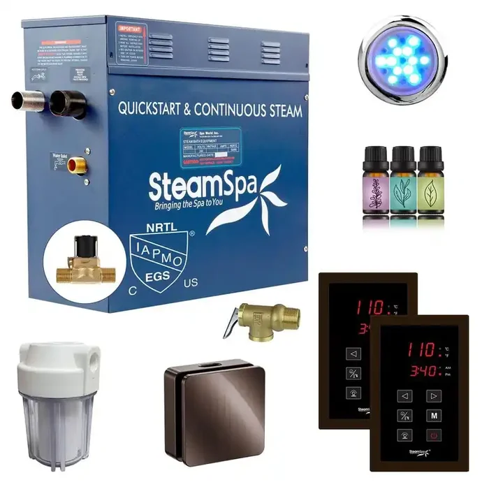 Royal Series 7500-Watt Steam Generator with Continuous Steam, Dual Easy Touch Control Pads, Filter in Bronze