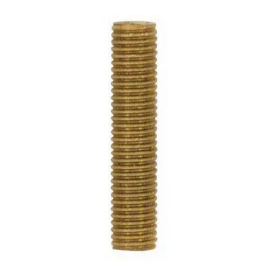 SATCO/NUVO 1/8 IP Solid Brass Nipple Unfinished 3/8 Inch Length 3/8 Inch Wide (90-2211)