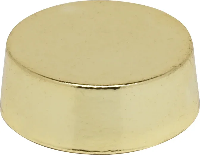 SATCO/NUVO 1 Inch Plain Knob 1/8 IP 3/8 Inch Height Polished Brass Finish (90-1050)