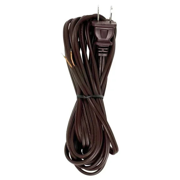SATCO/NUVO 18/2 SPT-2-105C All Cord Sets-Molded Plug-Tinned Tips 3/4 Inch Strip With 2 Inch Slit 150 Carton 15 Foot (90-490)
