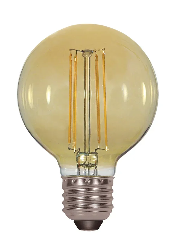 SATCO/NUVO 4.5G25/AMB/LED/E26/22K/120V 4.5W G25 LED Amber Medium Base 2000K 380Lm 120V (S9584)