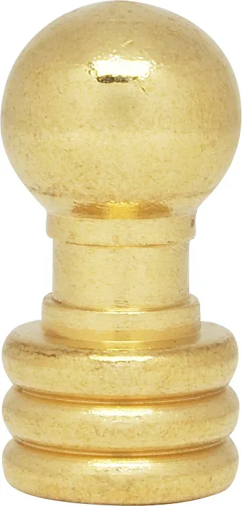 SATCO/NUVO Ball Knob Finial Burnished And Lacquered 1-1/8 Inch Height 1/4-27 (90-1386)