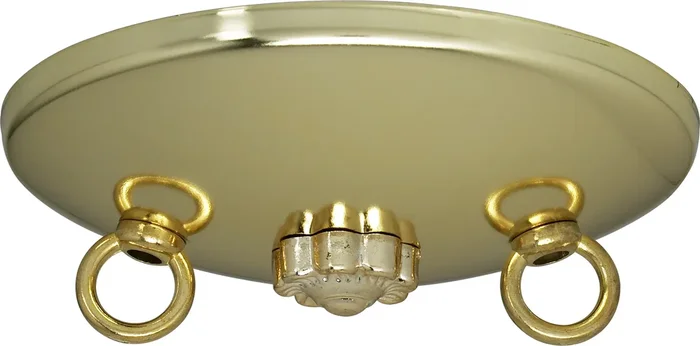 SATCO/NUVO Bath Swag Canopy Kit Brass Finish 5 Inch Diameter 3 7/16 Inch Holes Includes Hardware 10 Pounds Maximum (90-194)