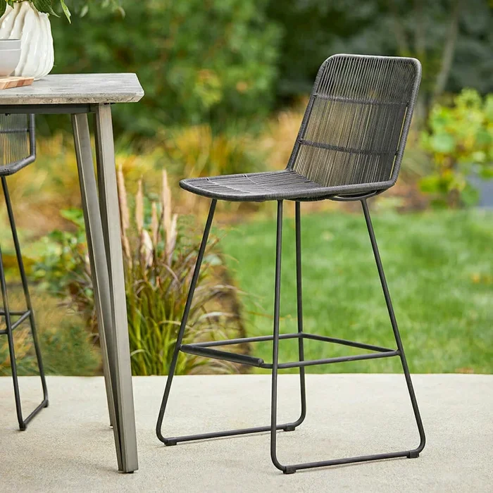 Selka Outdoor Counter Stool – Black