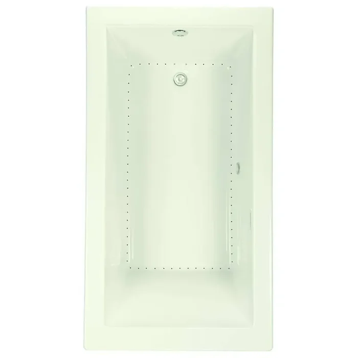 Serenity 66 in. x 36 in. Rectangular Bathtub with Reversible Drain in Acrylic Drop in Drift Bath Chromotherapy Biscuit