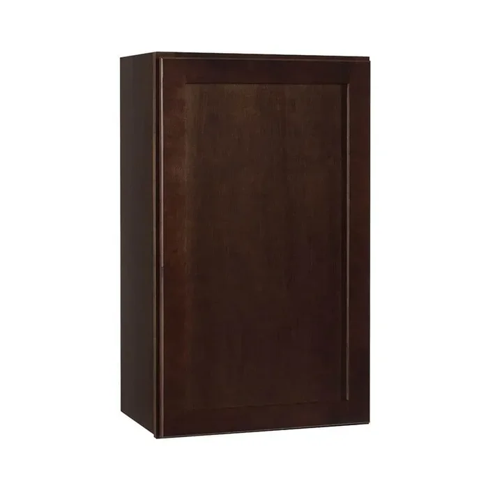 Shaker 18 in. W x 12 in. D x 30 in. H Assembled Wall Kitchen Cabinet in Java