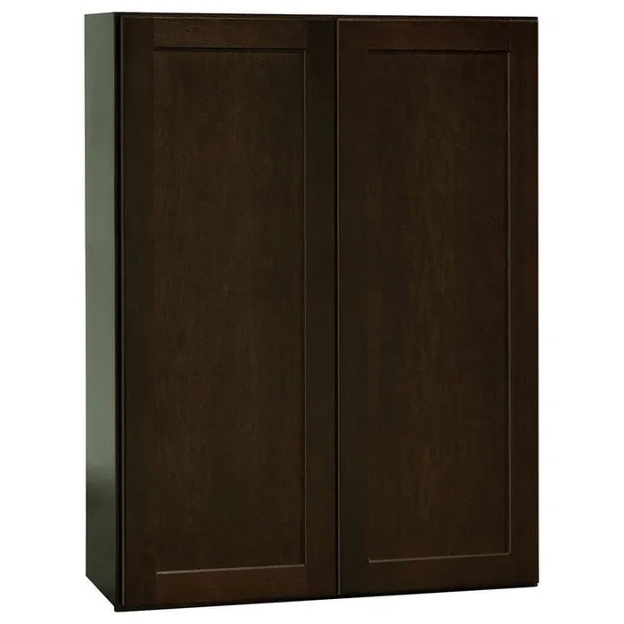 Shaker 27 in. W x 12 in. D x 36 in. H Assembled Wall Kitchen Cabinet in Java